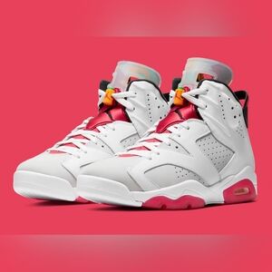 Air Jordan Retro 6 Hare In Red & White Size 13